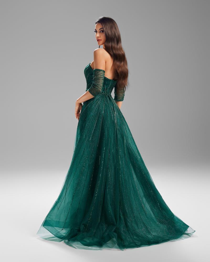 JMT-278282 Elegant Blackish Green Dress for Women, Model SH0111