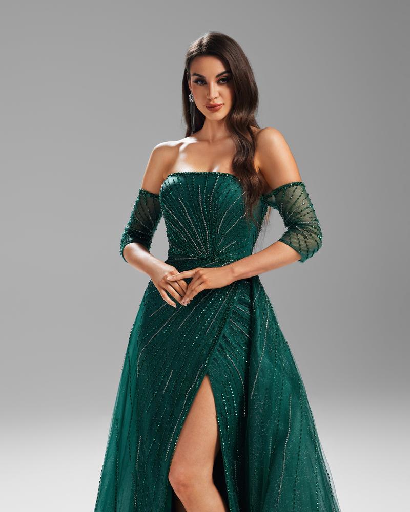 JMT-278282 Elegant Blackish Green Dress for Women, Model SH0111