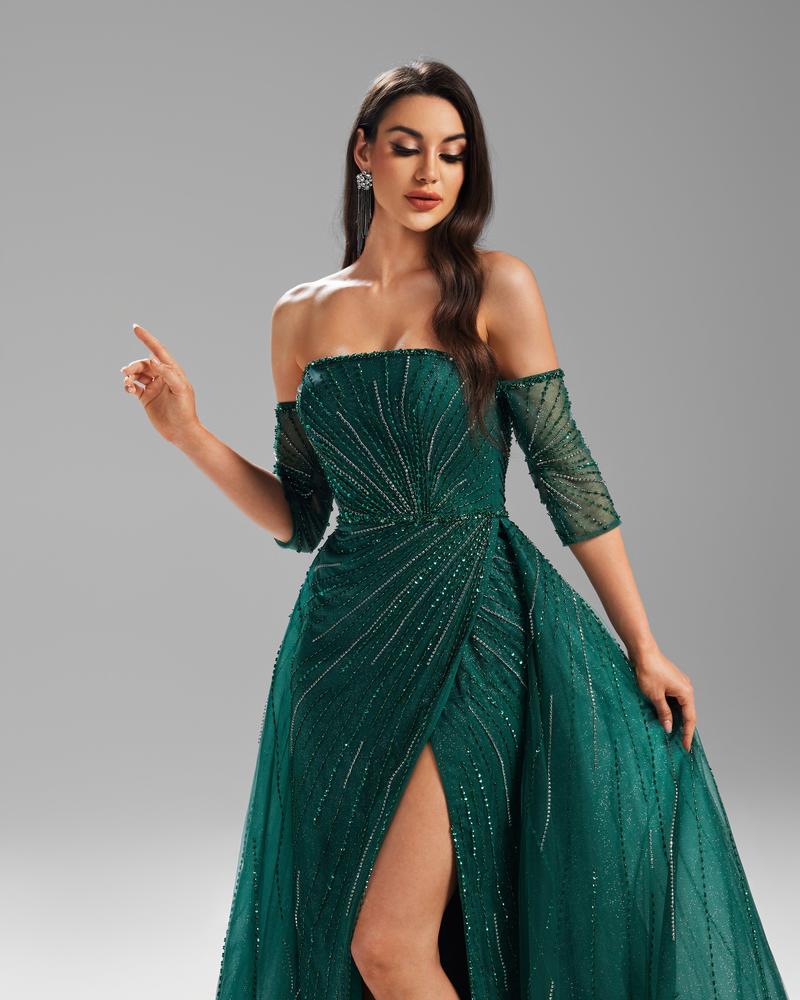 JMT-278282 Elegant Blackish Green Dress for Women, Model SH0111
