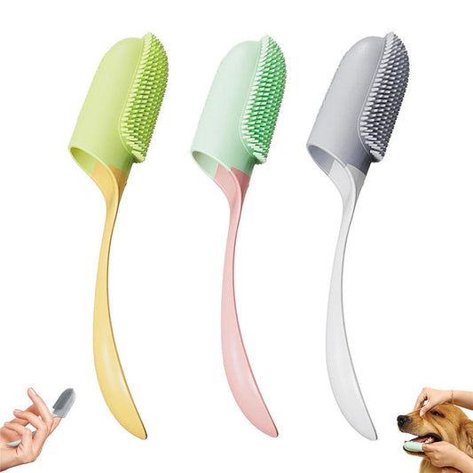 JMT-278282 Finger Toothbrush for Dogs and Cats - Soft Silicone Oral Care Tool for Plaque Removal and Fresh Breath