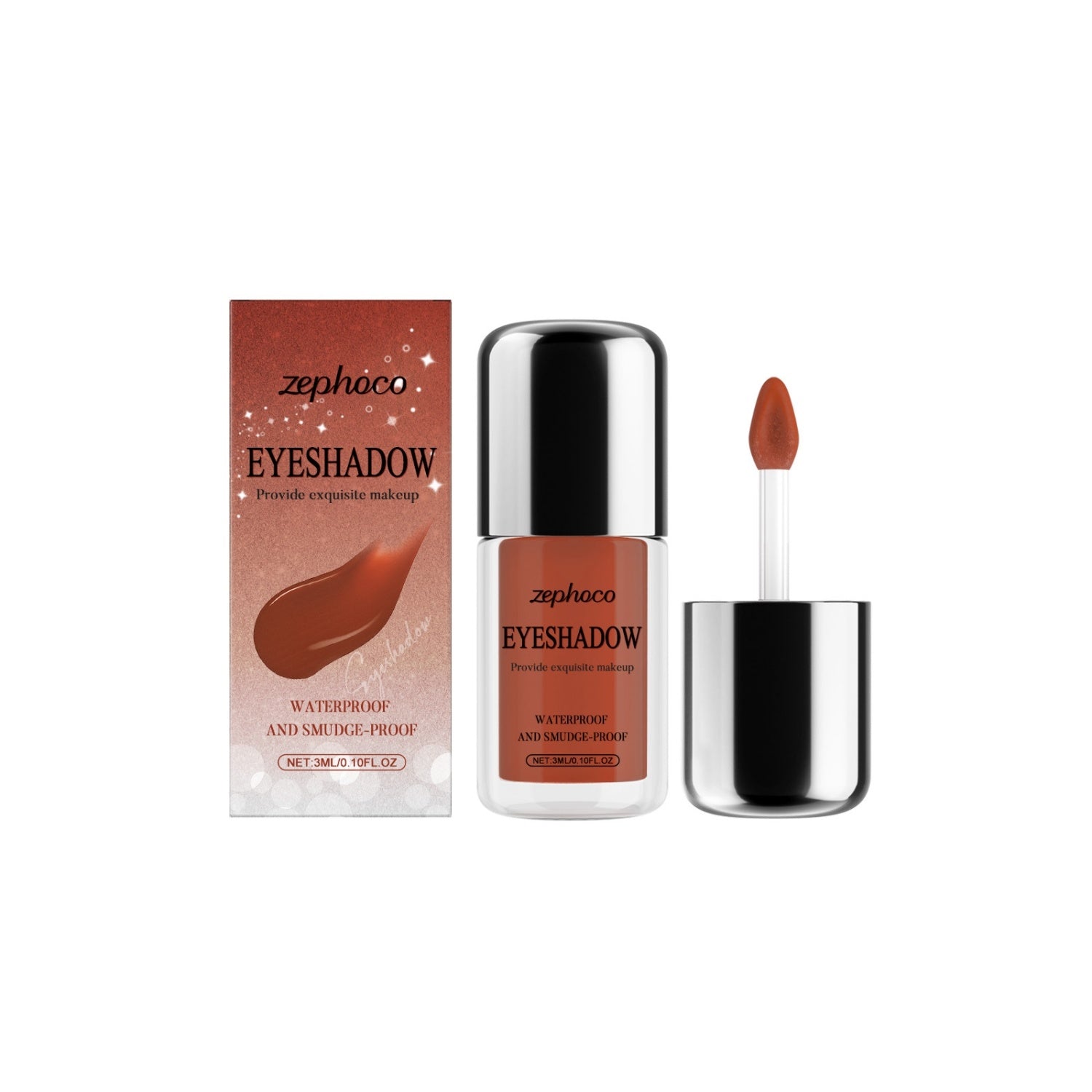 JMT-278474 Glitter Peach Liquid Eye Shadow with Hyaluronic Acid and Aloe Extract