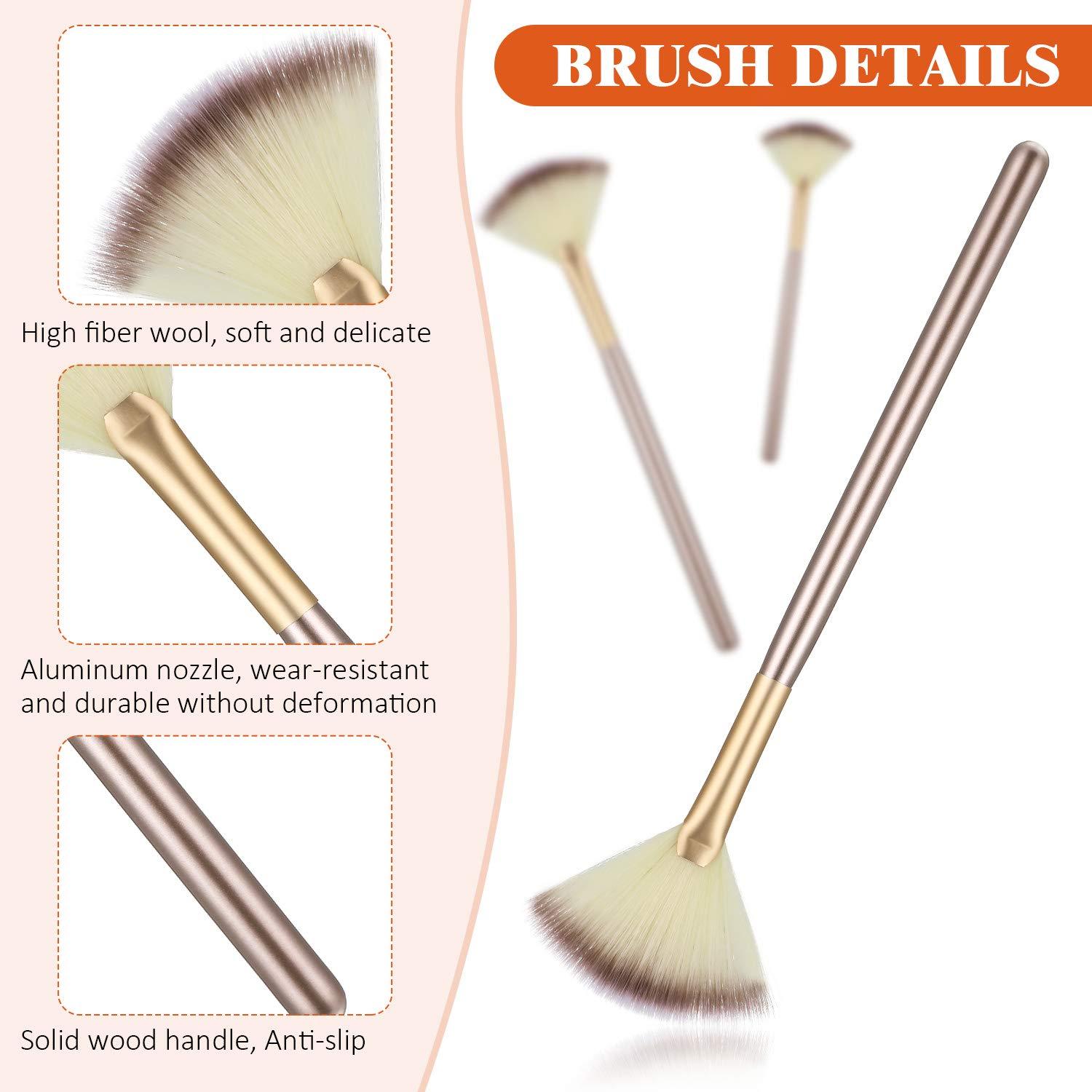 JMT-279178 Soft Facial Fan Brushes Set for Mask, Peel & Makeup Application - 10 Pack with Durable Handles