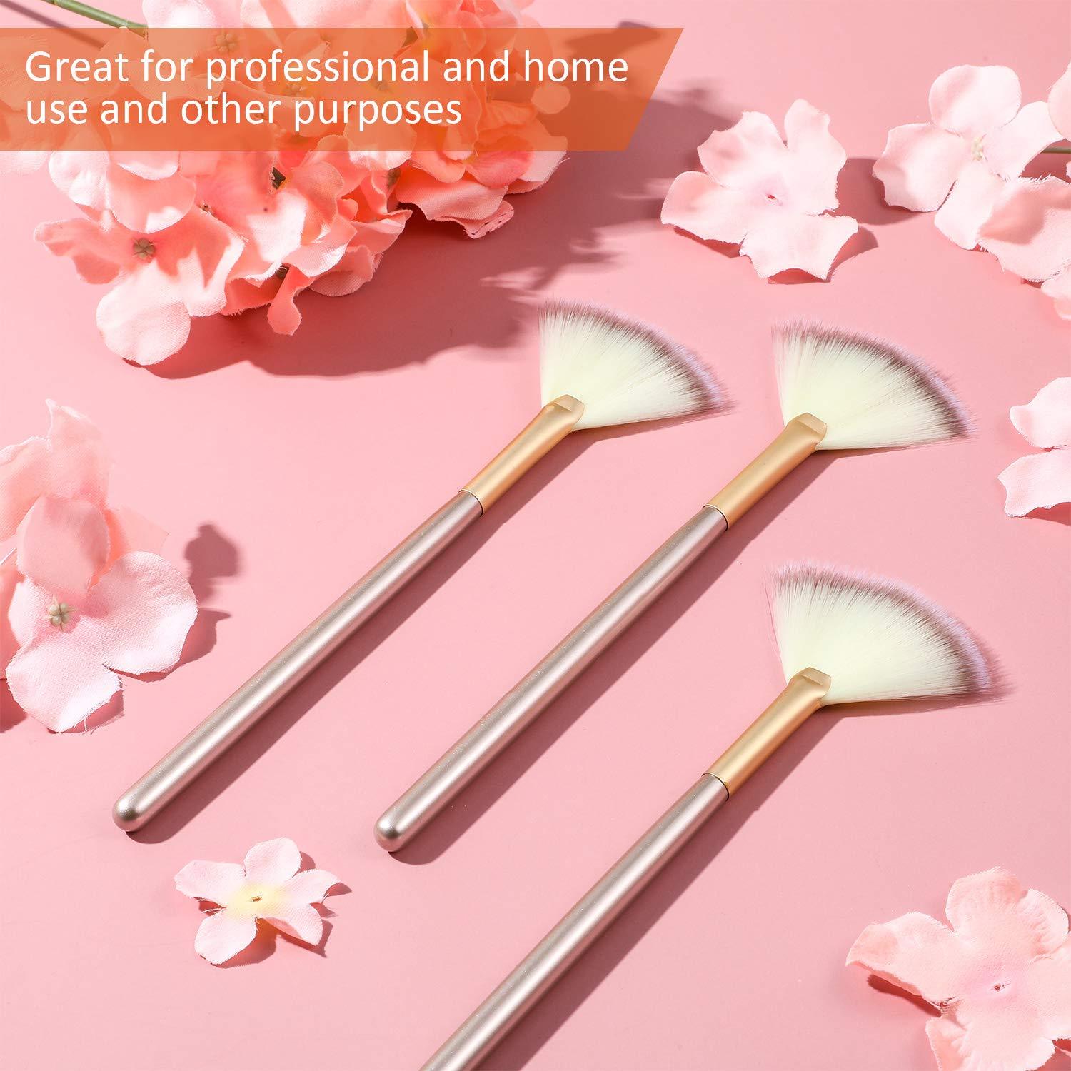 JMT-279178 Soft Facial Fan Brushes Set for Mask, Peel & Makeup Application - 10 Pack with Durable Handles