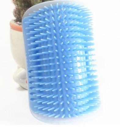 JMT-279434 Cat Self-Grooming Device with Cat Mint and Cleaning Accessories - Blue/Gray, 9x13cm