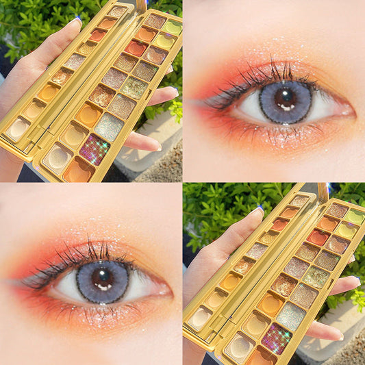 JMT-279626 18-Color Waterproof Matte Eyeshadow Palette with Smooth Texture and Versatile Shades