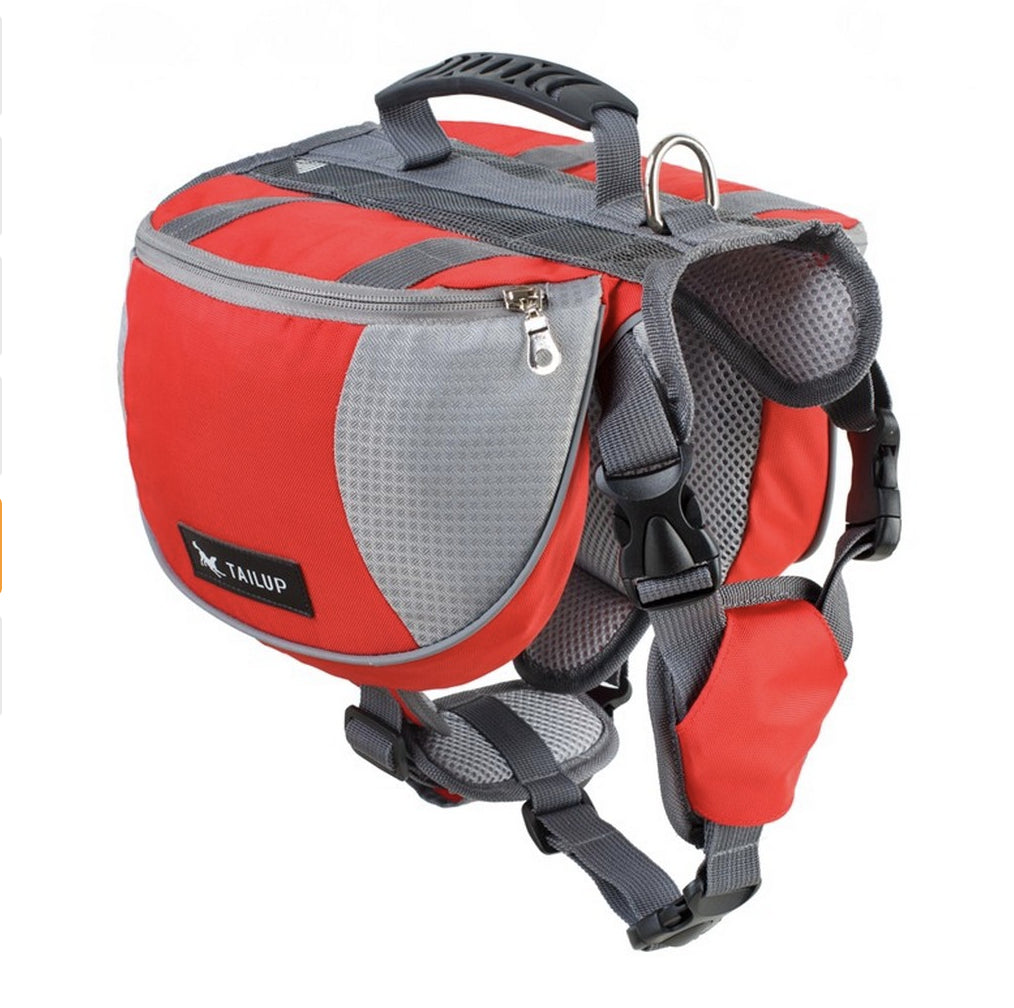 JMT-279690 Dog Hiking Backpack with Adjustable Straps and Storage Compartments