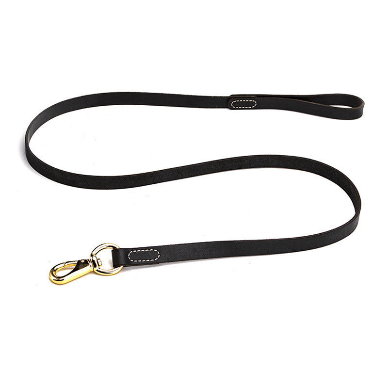 JMT-279690 Durable Cowhide Leather Dog Leash for Medium and Large Dogs