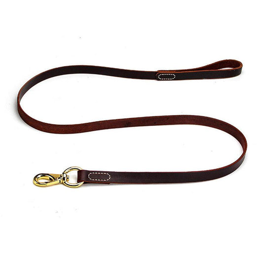 JMT-279690 Durable Cowhide Leather Dog Leash for Medium and Large Dogs
