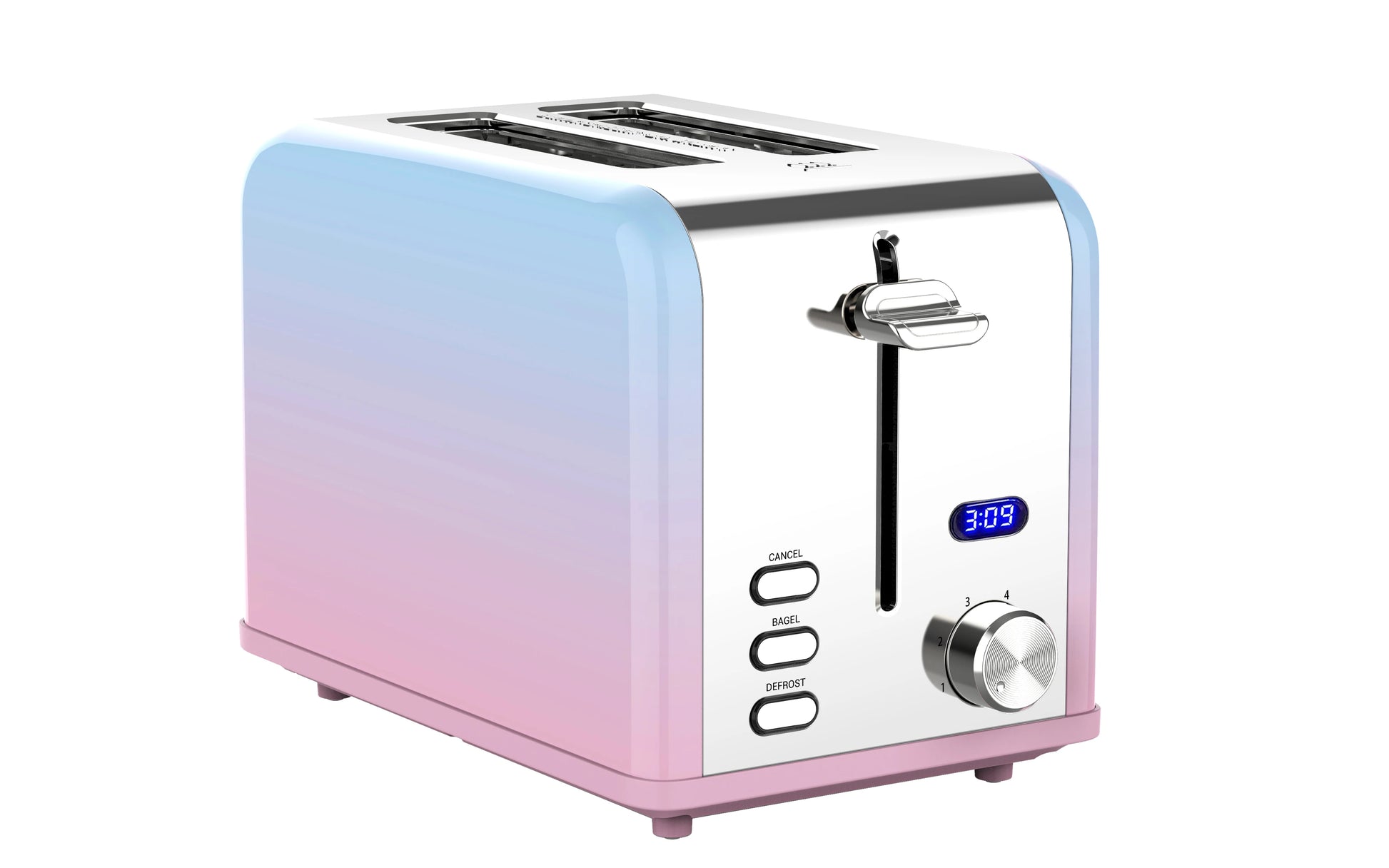 JMT-280010 2-Slice Stainless Steel Electric Toaster with Customisable Settings for Precise Toasting