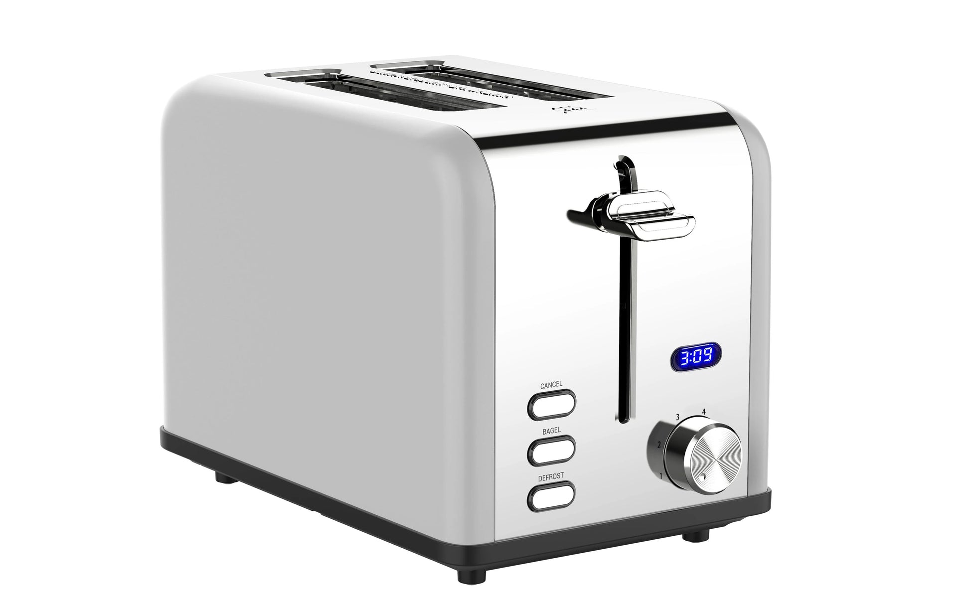 JMT-280010 2-Slice Stainless Steel Electric Toaster with Customisable Settings for Precise Toasting