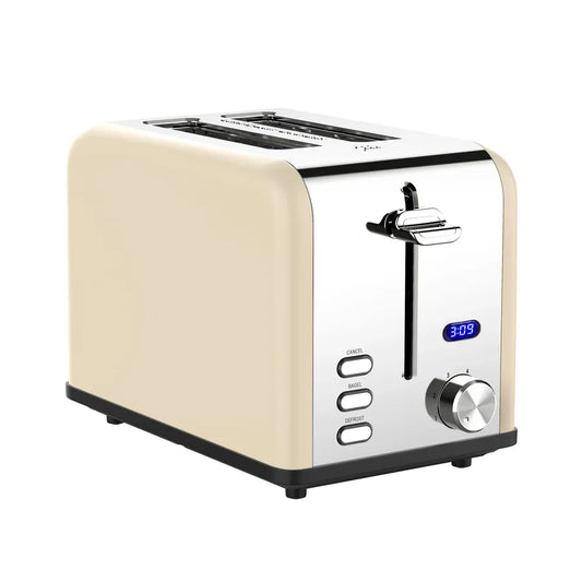 JMT-280010 2-Slice Stainless Steel Electric Toaster with Customisable Settings for Precise Toasting