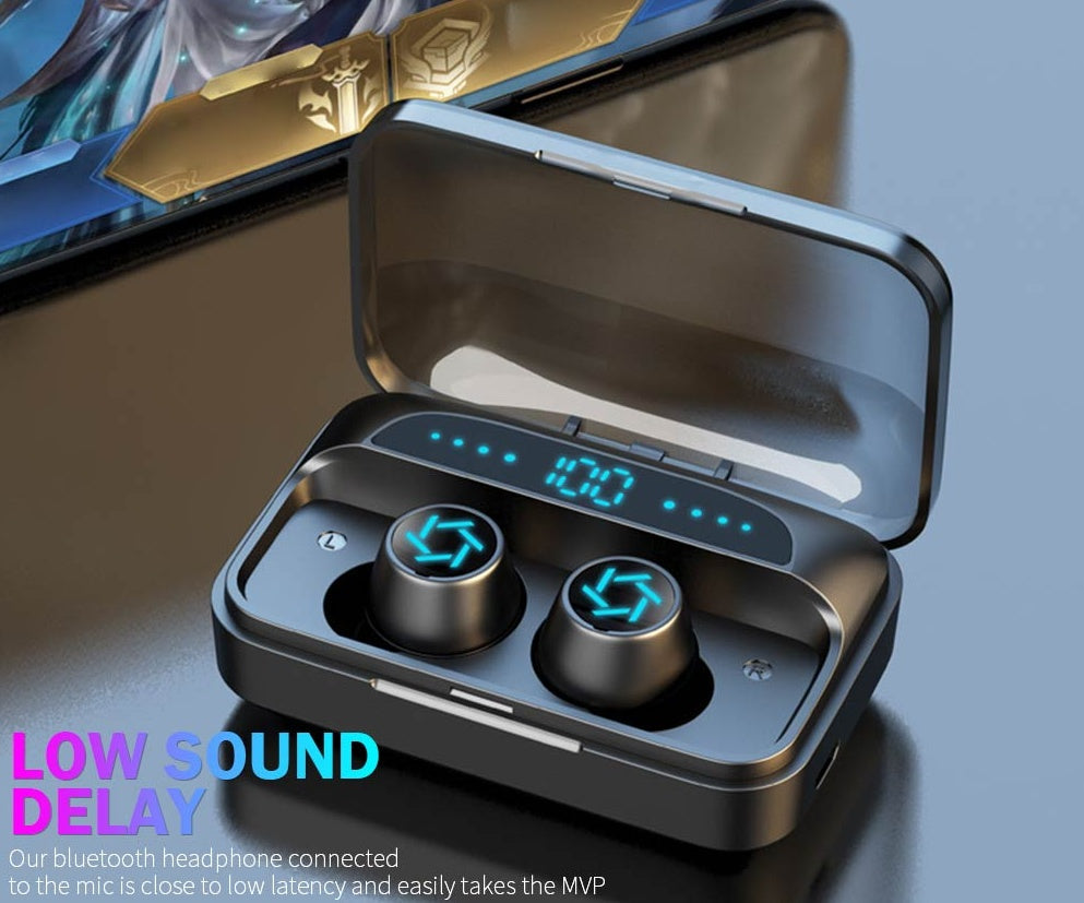 JMT-280010 Bluetooth 5.0 Wireless Earbuds with Touch Controls and Binaural Microphone