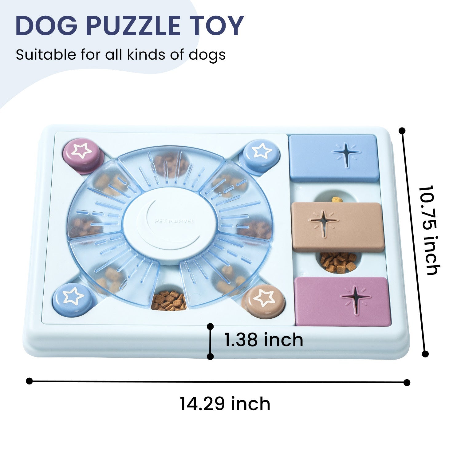 JMT-280330 Interactive Puzzle Dog Toy for Mental Stimulation and Extended Eating Time - Level 1-3