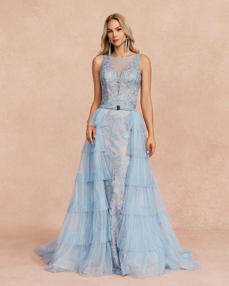 JMT-280586 Elegant Blue Dress for Special Occasions - Style SH0091