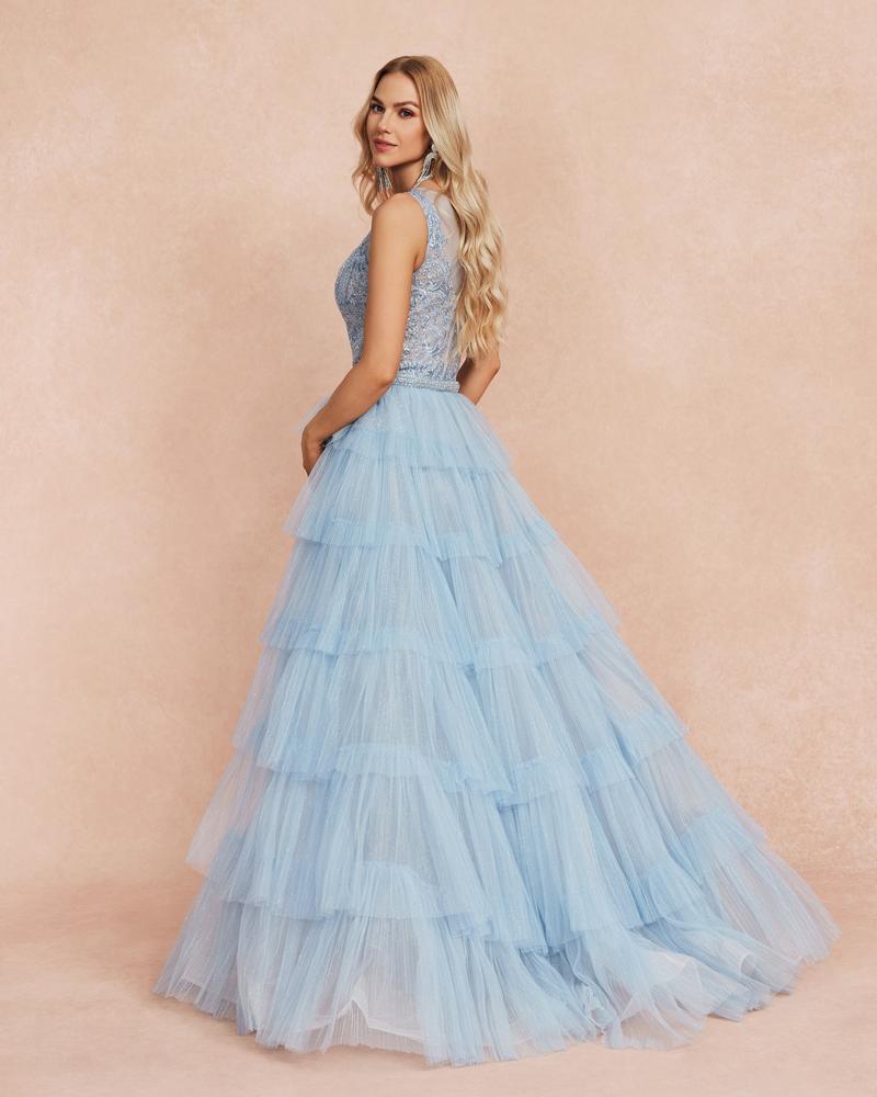 JMT-280586 Elegant Blue Dress for Special Occasions - Style SH0091