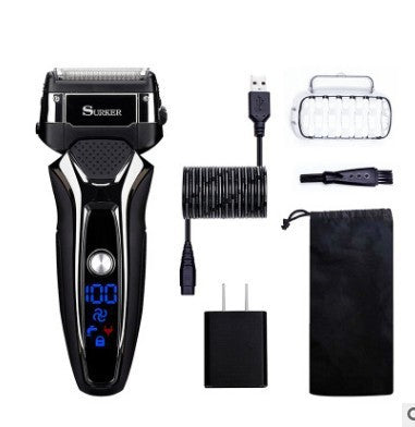JMT-280586 Rechargeable LCD Digital Display Electric Razor for Home Use