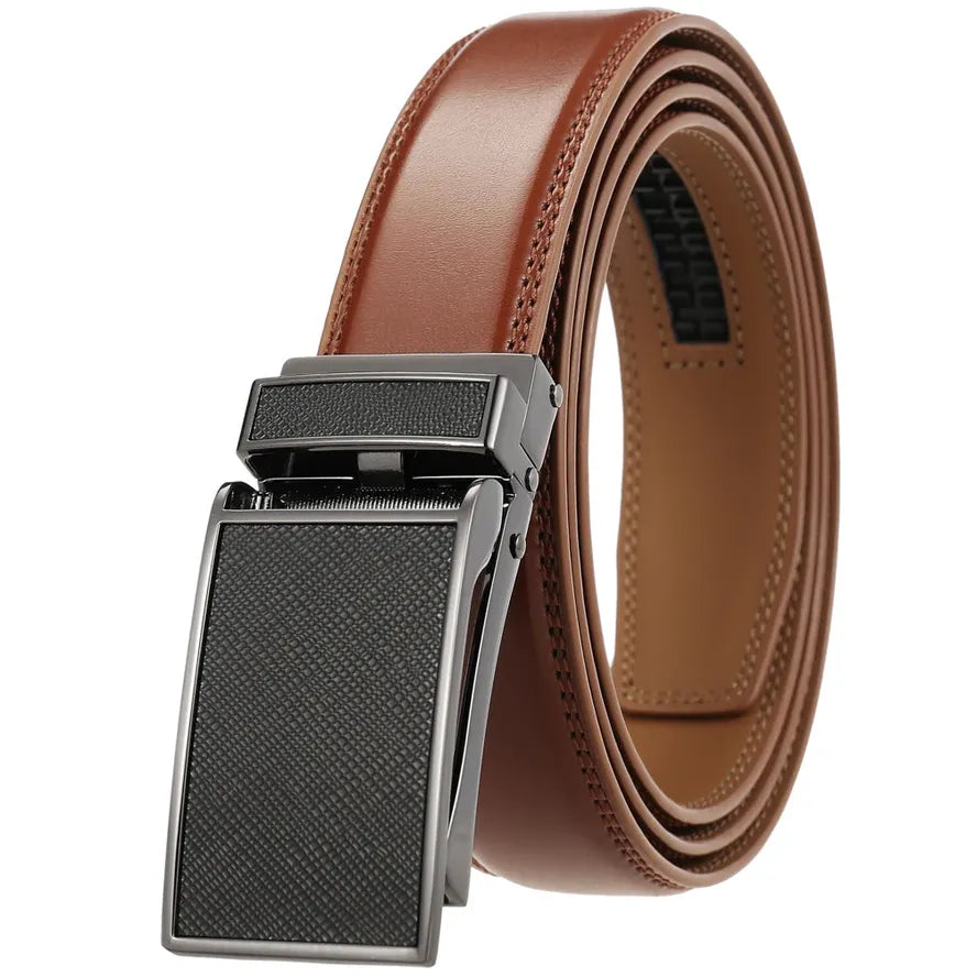 JMT-281098 Unisex Adjustable Ratchet Belt with Durable Alloy Buckle