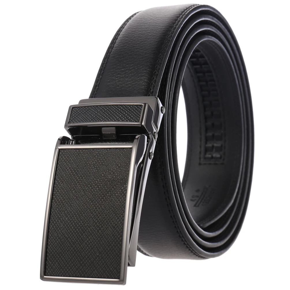 JMT-281098 Unisex Adjustable Ratchet Belt with Durable Alloy Buckle