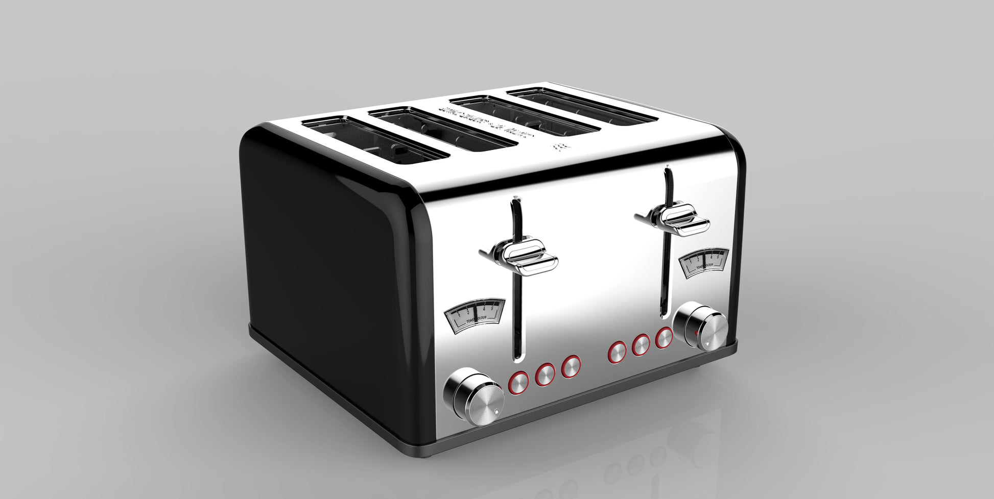 JMT-281162 4-Slice Toaster with Visible Window and Sandwich Setting, Electric Pop-Up Bread Toaster