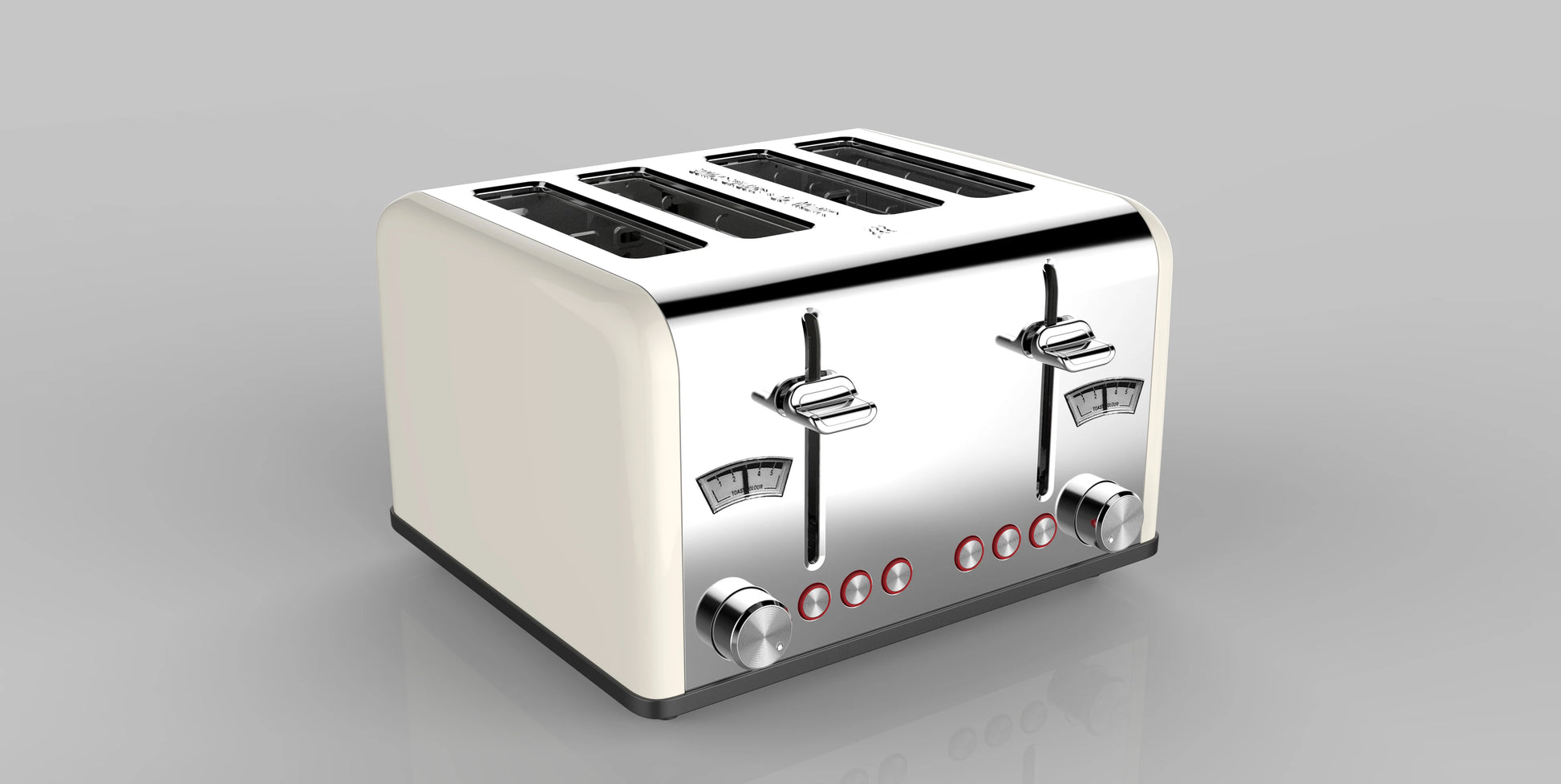 JMT-281162 4-Slice Toaster with Visible Window and Sandwich Setting, Electric Pop-Up Bread Toaster