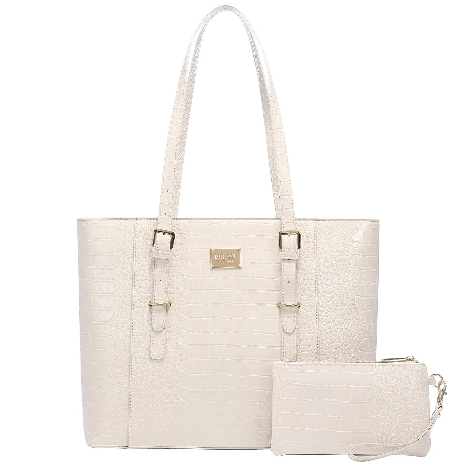 JMT-281162 Elegant 15.6 Inch Laptop Tote Bag for Women - Spacious 2-Piece Handbag Set