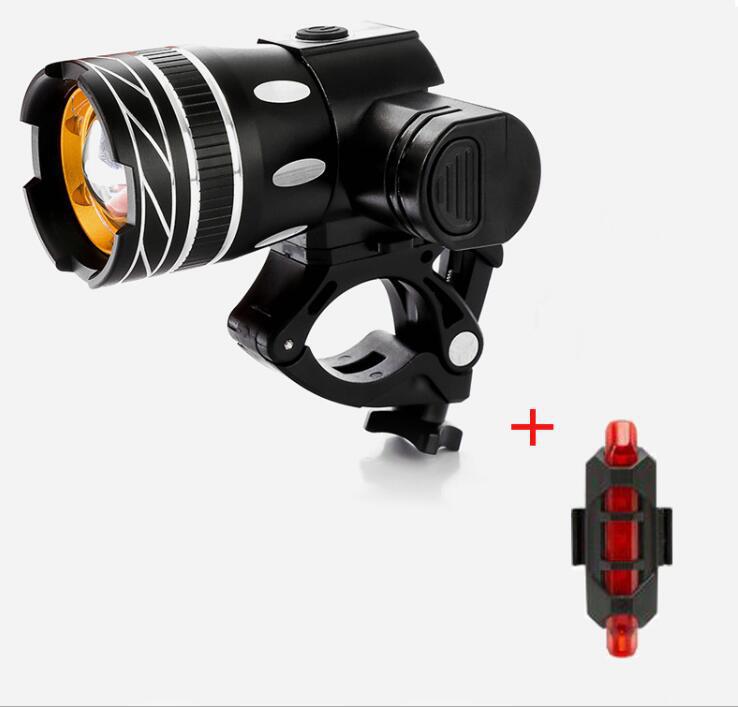 JMT-281418 Rechargeable LED Bicycle Headlight with Multiple Brightness Settings