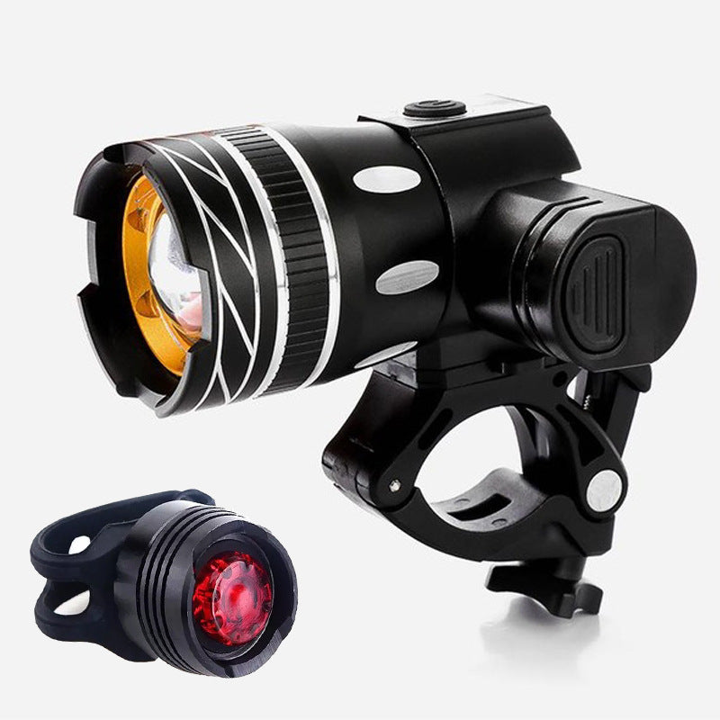 JMT-281418 Rechargeable LED Bicycle Headlight with Multiple Brightness Settings