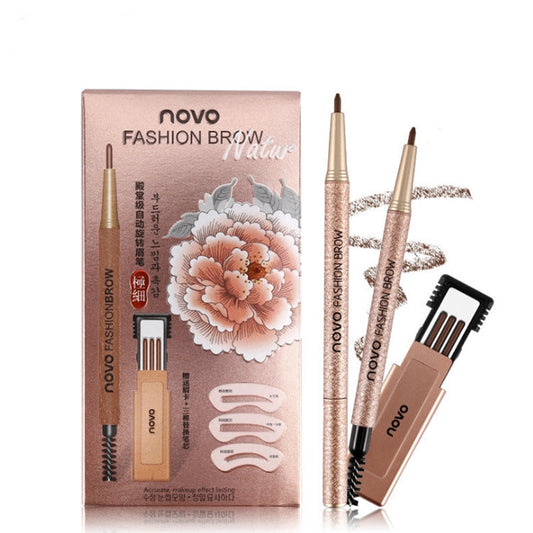 JMT-281482 Automatic Waterproof Eyebrow Pencil with Finely Carved Tip and Replacement Cores - Four Shades Available