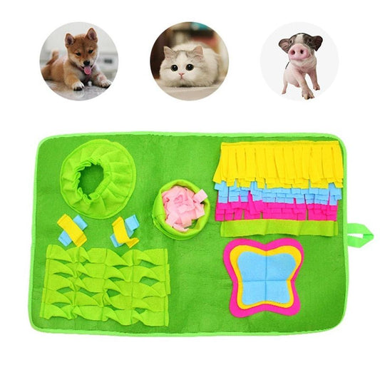 JMT-281482 Pet Lawn Series Sniffing Pad for Dogs - Plush Foraging and Smelling Toy, 70 x 43 cm, 185g