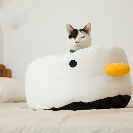 JMT-281802 Cozy Washable Cat Litter Nest in Suede Fabric for All Seasons