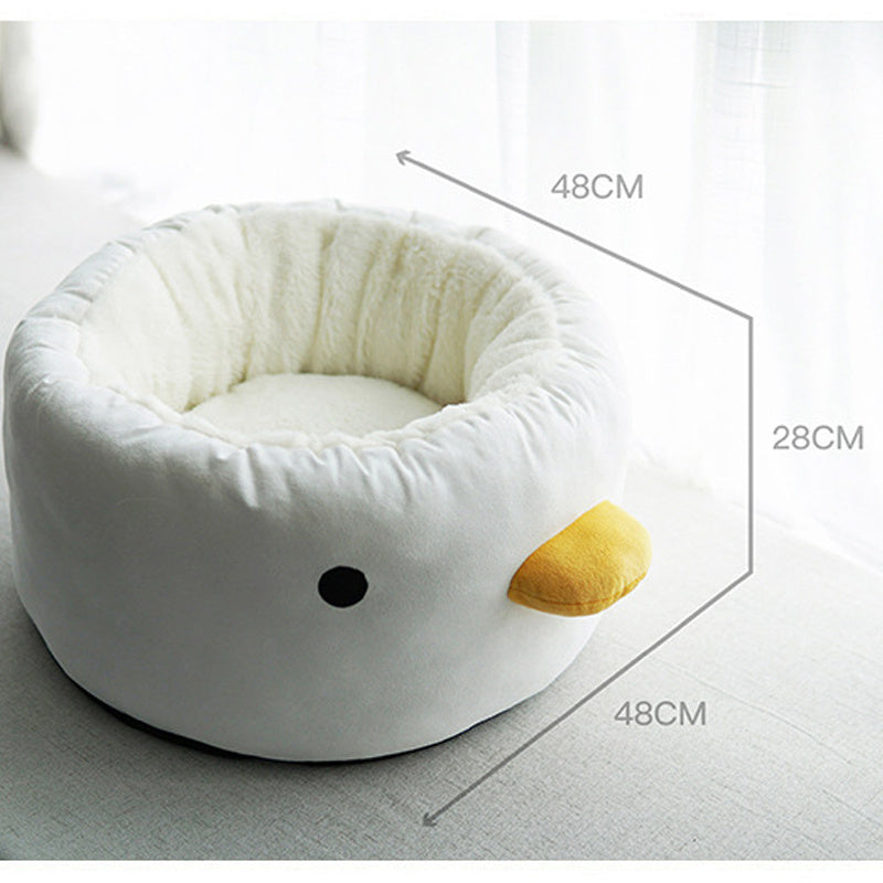 JMT-281802 Cozy Washable Cat Litter Nest in Suede Fabric for All Seasons