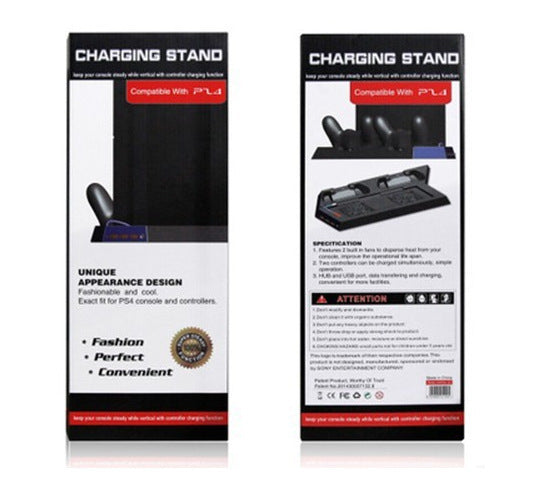 JMT-282186 PS4 Multi-Function Charger with Cooling Fan – Essential Accessory for Original Console