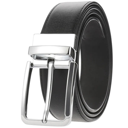 JMT-282250 Men's Leather Needle Buckle Strap Belt, Model LY35-000012-3, Durable and Stylish Design
