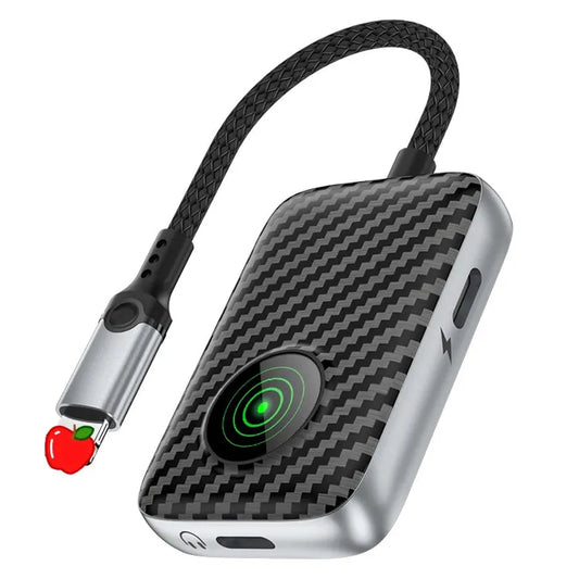 JMT-282314 8-Pin Audio Aux Splitter Adapter for iPhone - 2-in-1 Headphone Jack with Luminous USB Cable