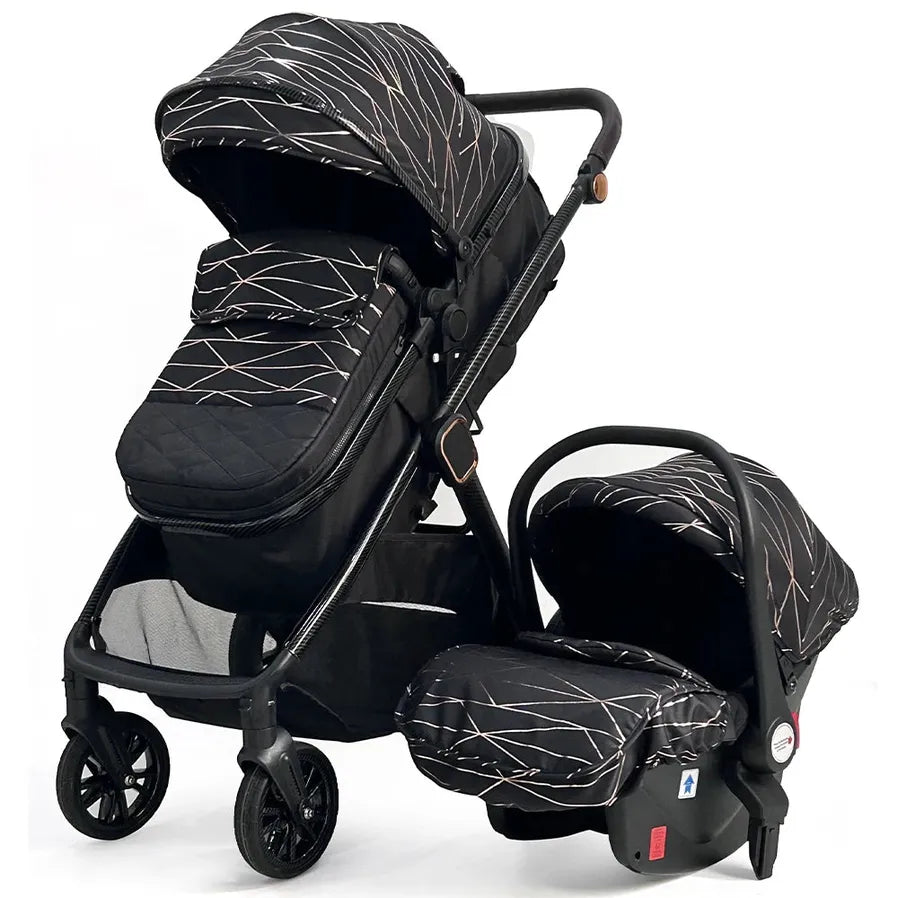 JMT-282506 3 in 1 Compact Luxury Stroller with Car Seat for Newborns