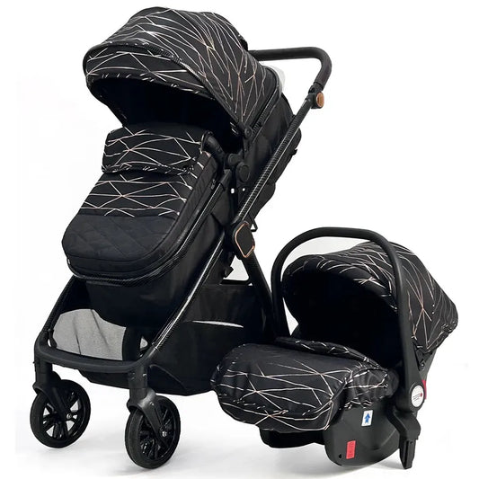 JMT-282506 3 in 1 Compact Luxury Stroller with Car Seat for Newborns