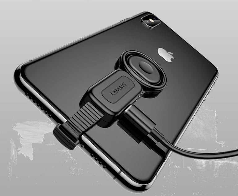 JMT-282506 Dual Lightning to 3.5mm Audio Adapter with Bracket Ring Connector