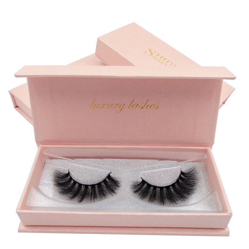 JMT-282762 3D Mink Hair Thick Eyelashes - Model #62, Cotton Stem, 1 Pair, 1.4cm Length