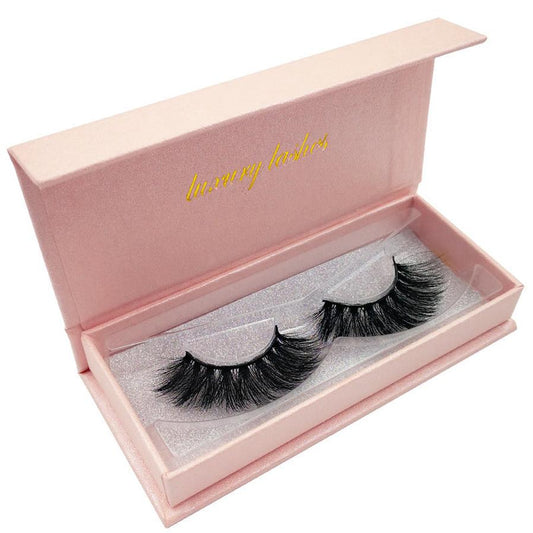 JMT-282762 3D Mink Hair Thick Eyelashes - Model #62, Cotton Stem, 1 Pair, 1.4cm Length