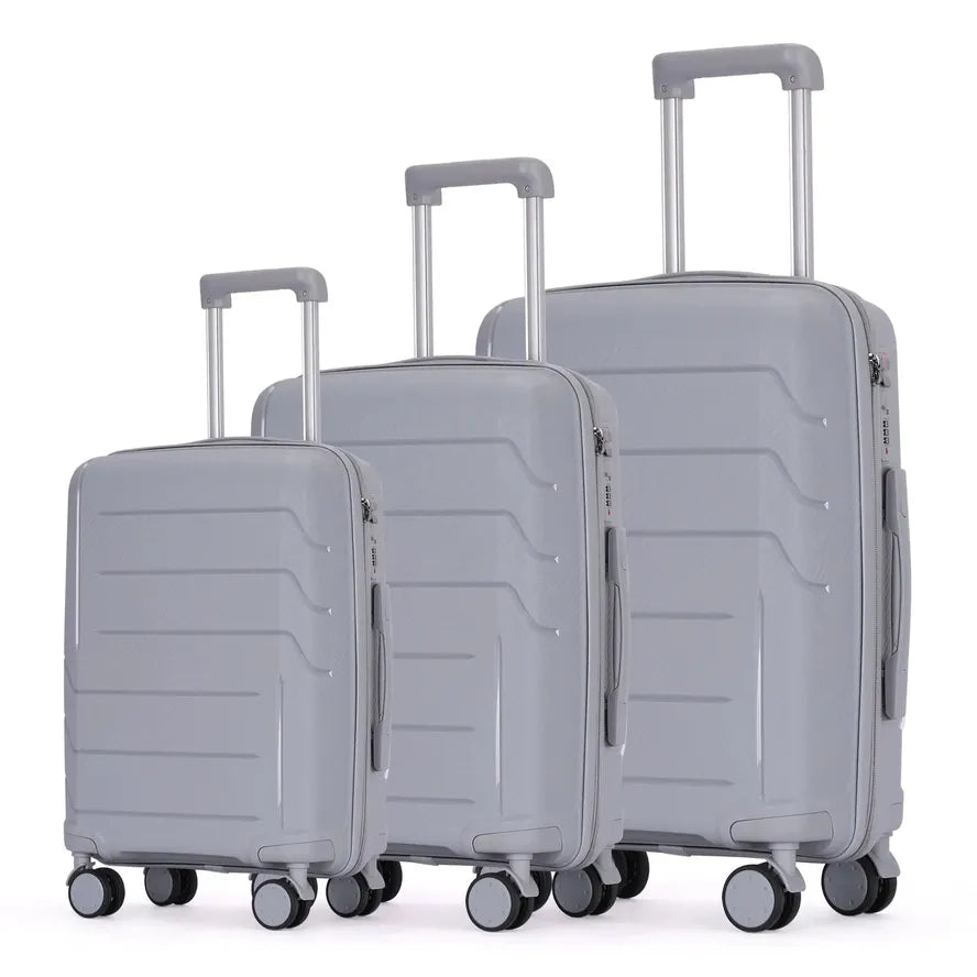 JMT-282762 Customisable Hardshell Trolley Luggage Suitcase Set in Durable PP Material