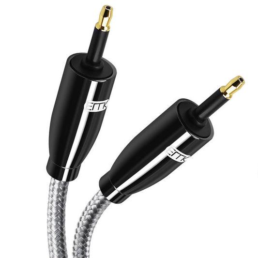 JMT-282826 Mini Toslink Optical Audio Cable - 3.5mm to 3.5mm, Available in Multiple Lengths