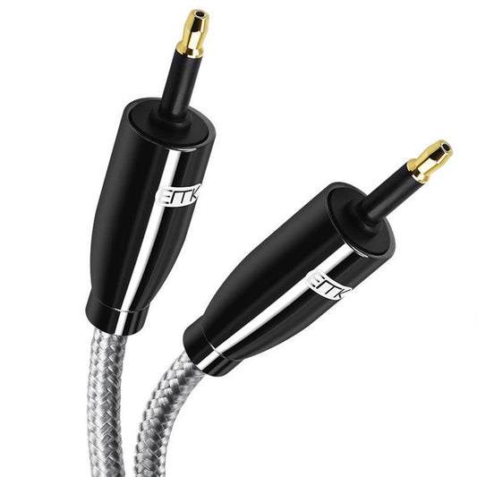 JMT-282826 Mini Toslink Optical Audio Cable - 3.5mm to 3.5mm, Available in Multiple Lengths