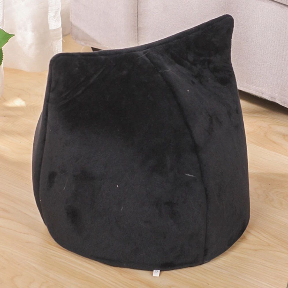 JMT-282954 Cozy Cat-Shaped Pet Bed with Soft Plush Material and Non-Slip Bottom for Small Dogs and Kittens