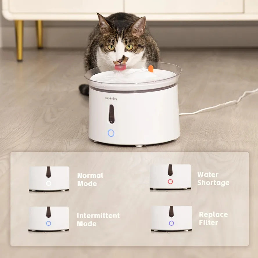 JMT-283018 Automatic Pet Water Fountain with 2.4L Recirculating Filter for Dogs and Cats