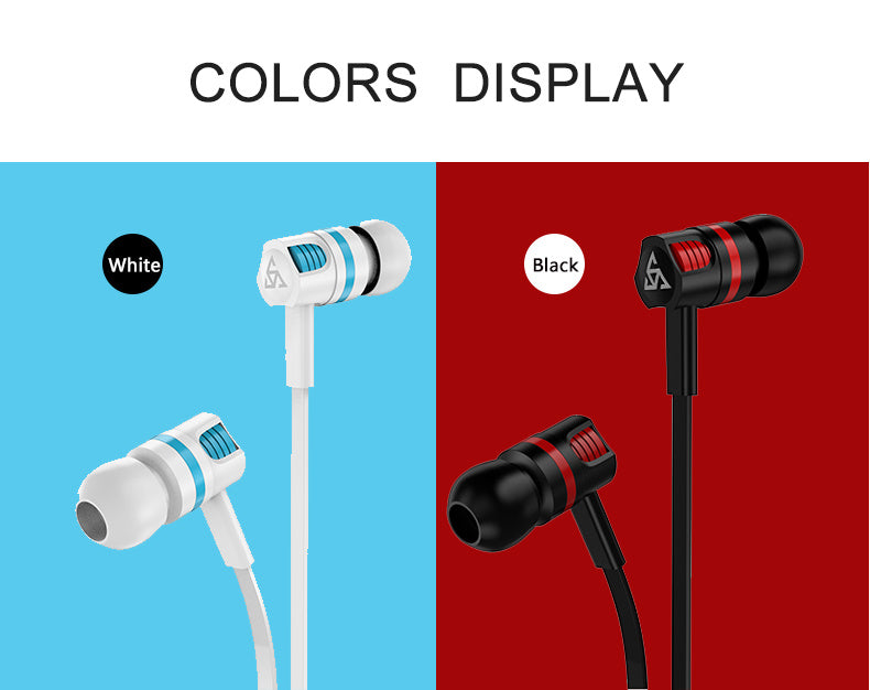JMT-283146 In-Ear Wired Headphones with 3.5mm Connector and Integrated Microphone for Mobile Use