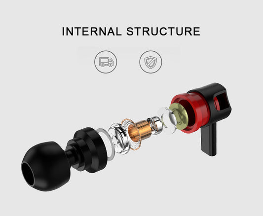 JMT-283146 In-Ear Wired Headphones with 3.5mm Connector and Integrated Microphone for Mobile Use