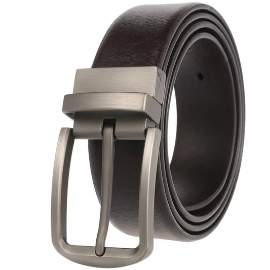 JMT-283402 Reversible Vintage Leather Belt - Model LY35-ZZ3975-4 for Casual Wear