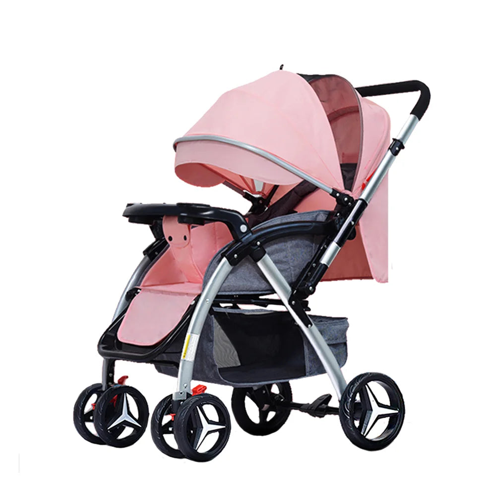 JMT-283658 Lightweight Two-Way Folding Baby Stroller with Dining Plate - Compact Umbrella Pram