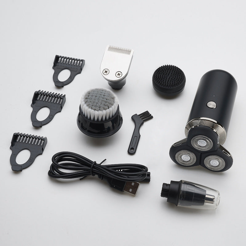 JMT-284042 Rechargeable Lithium Shaver with 3 Rotating Blades and Waterproof Design