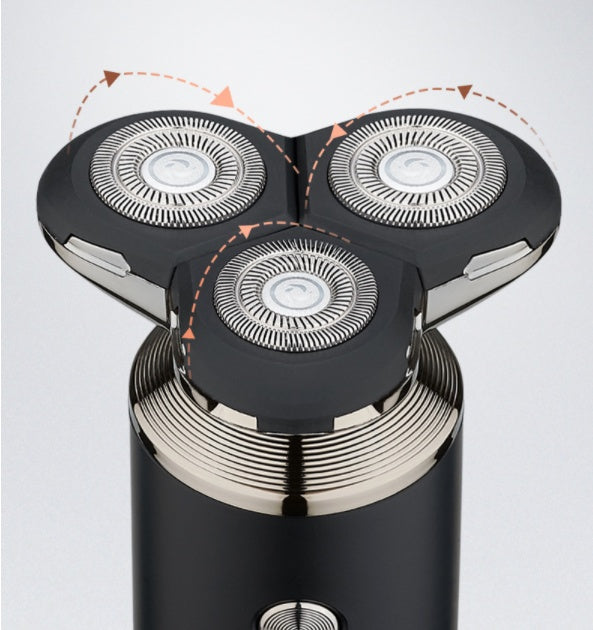 JMT-284042 Rechargeable Lithium Shaver with 3 Rotating Blades and Waterproof Design